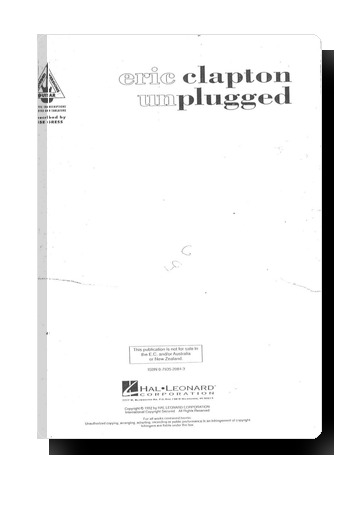 Eric Clapton - Unplugged guitar songbook guitar tabs